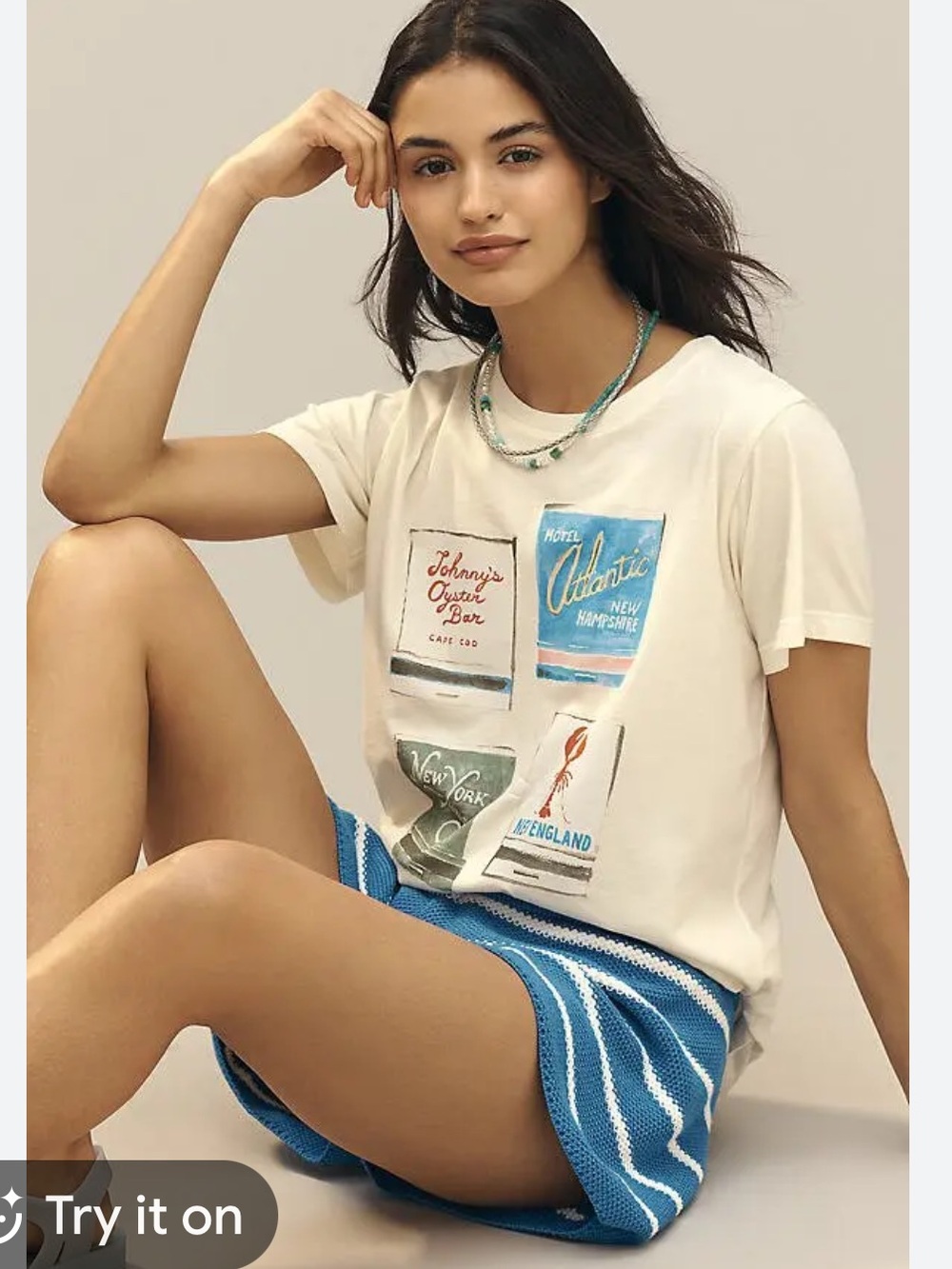 Anthropologie Letluv Matchbook Graphic Tee SOLD OUT!! NWT - Picture 2 of 8